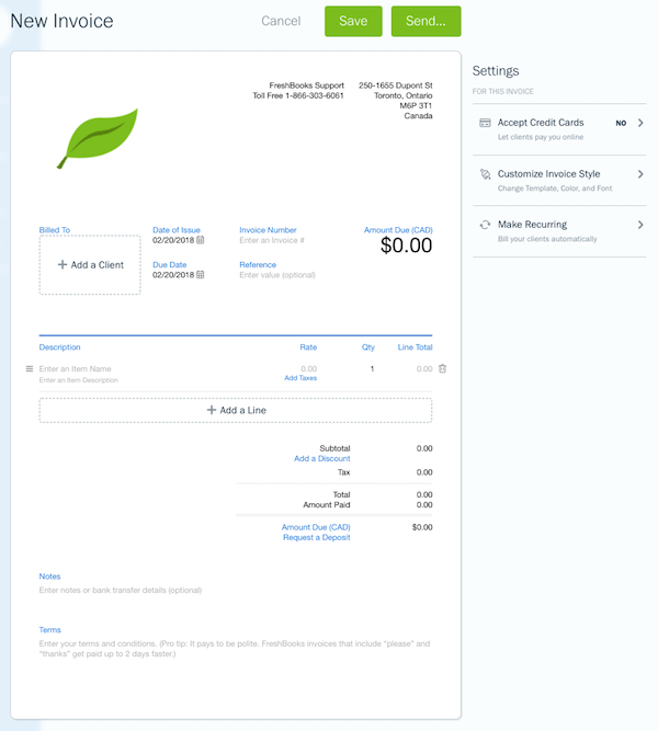 example of an invoice