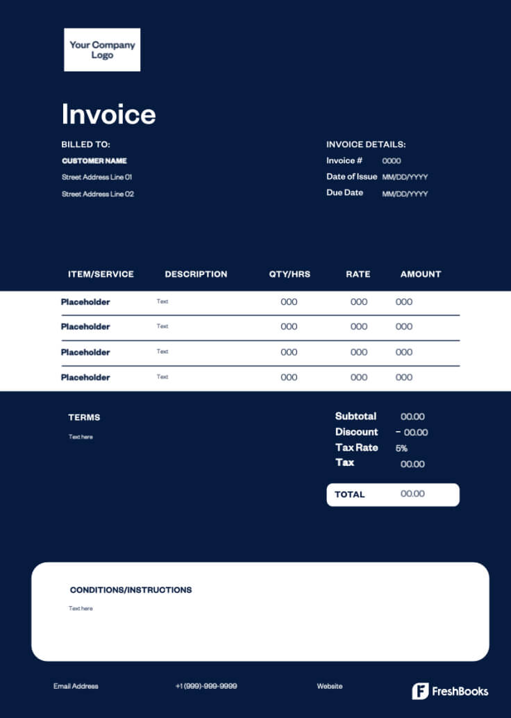 Free HVAC invoice template