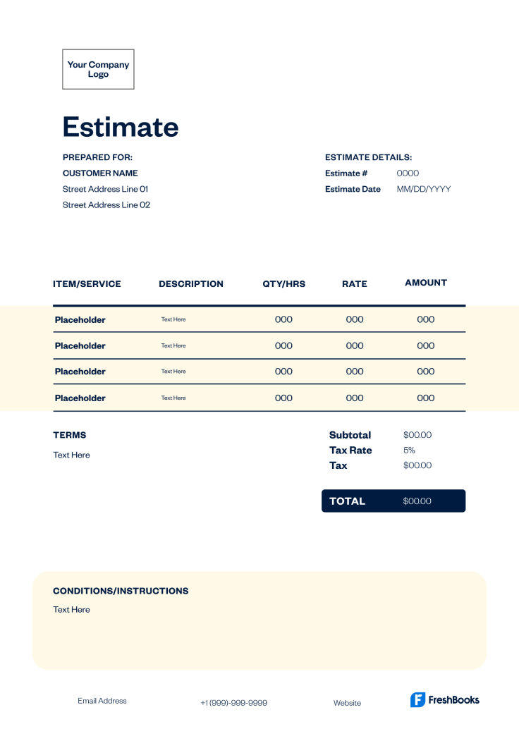 Appliance Repair Estimate Template - Style 8