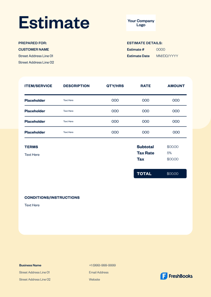 Carpet Cleaning Estimate Template - Style 10