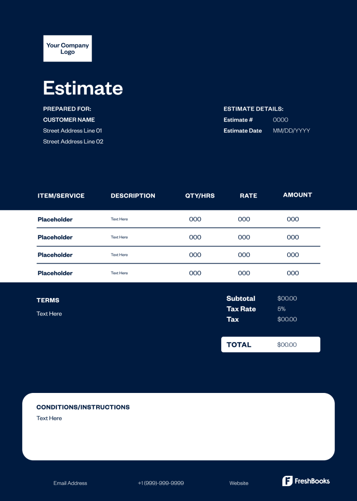 Carpet Cleaning Estimate Template - Style 9