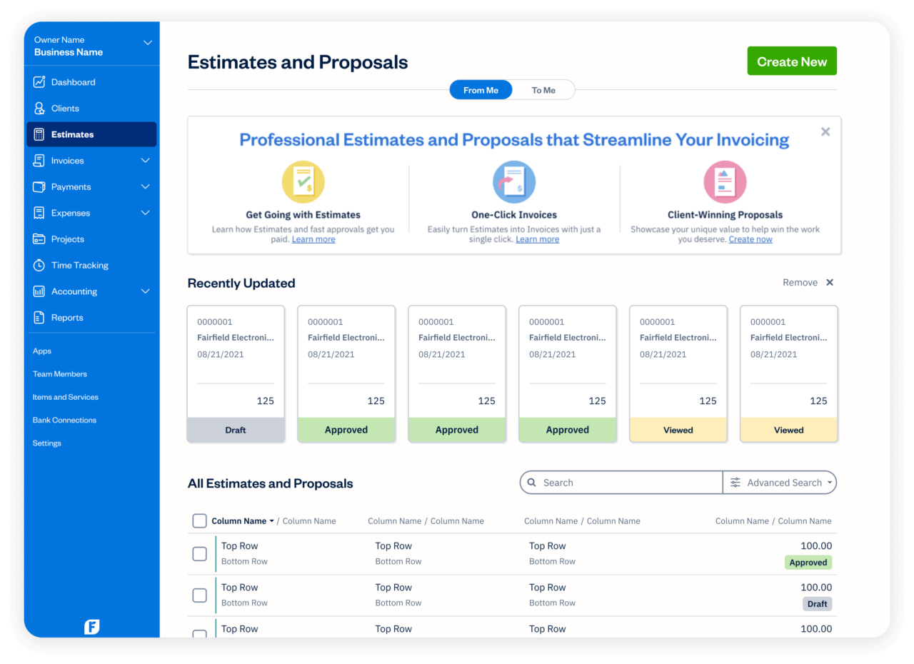 Comparison Chart - FreshBooks