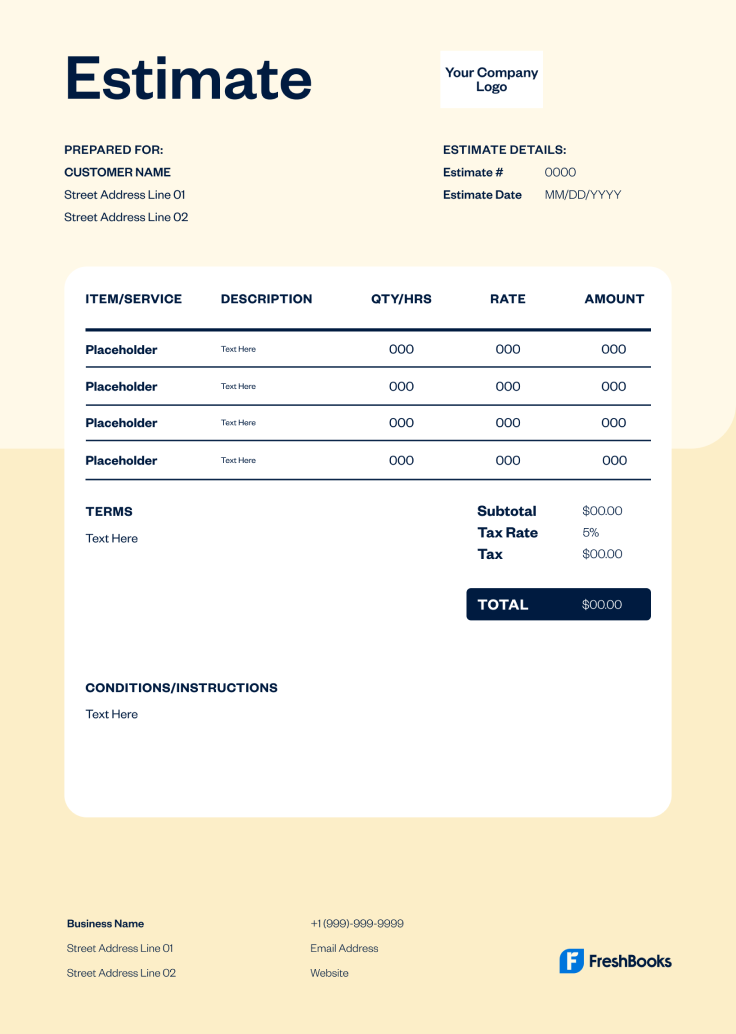 HVAC Estimate Template - Style 10