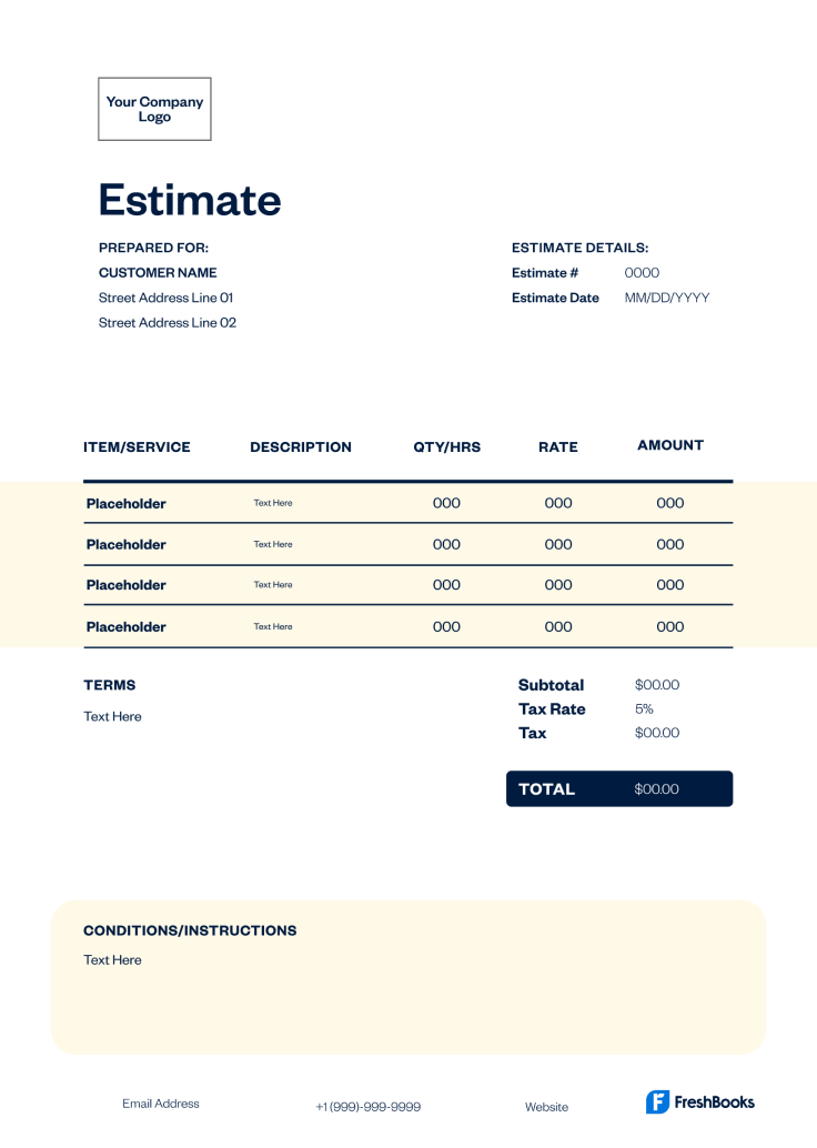 HVAC Estimate Template - Style 8