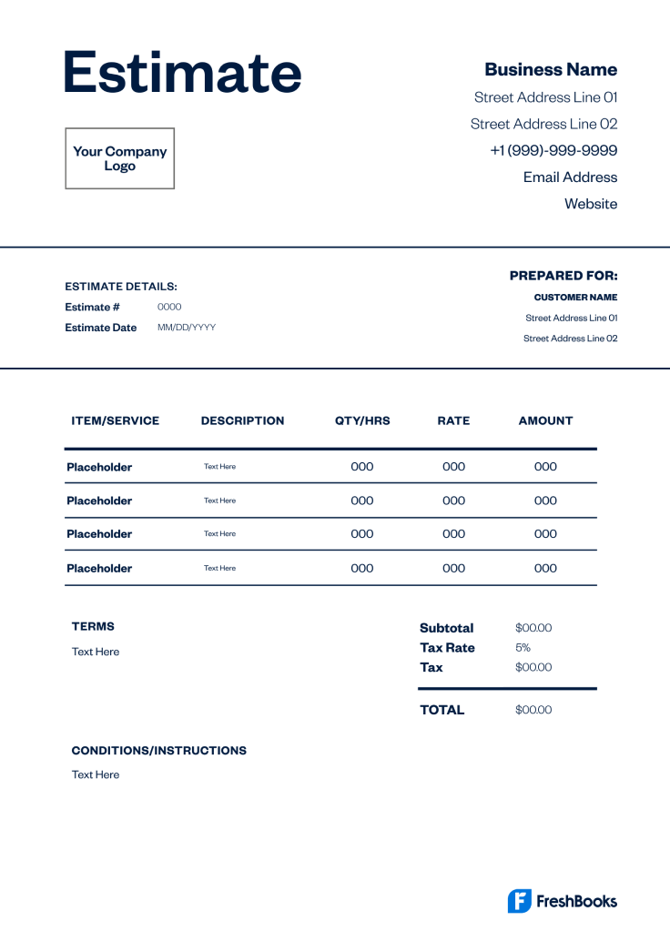 Junk Removal Estimate Template - Style 3