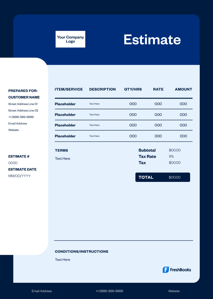 Roofing Estimate Template - Style 7