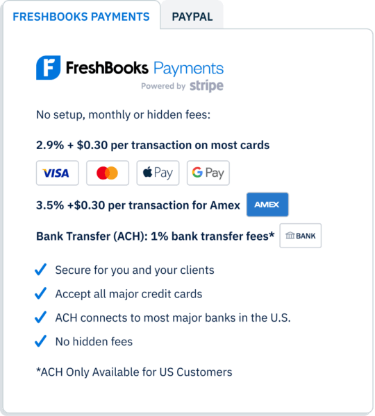 Freshbooks Payments